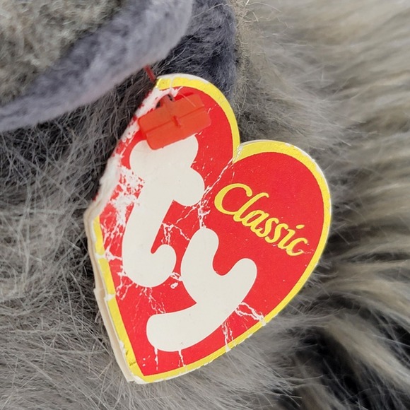 Ty Smokey Grey Realistic Fluffy Persian Kitty Cat with‎ Yellow Eyes 1999 Plush - Picture 3 of 13